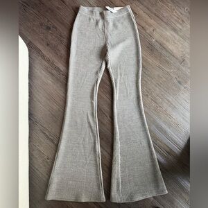 Ribbed Flare Pants in grey
